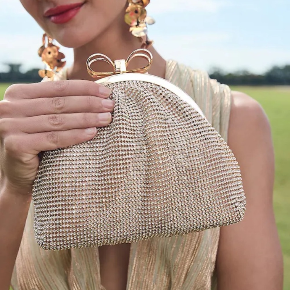 Badgley Mischka Gold Crystal Bag - NWT, one size